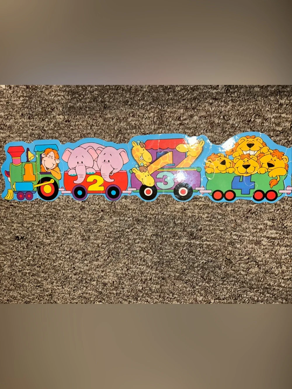 Great American Puzzle Factory, 20 Piece Train Shaped Floor Puzzle, *Complete*